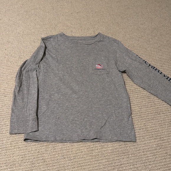 2!! Vineyard Vines Grey Long sleeve cotton shirts child size 6 - Picture 5 of 11